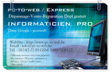 Carte de viste de pctoweb